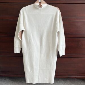 525 America BORN IN BKLYN Cream Mock Neck Knit Sweater Dress Small Brand New NWT